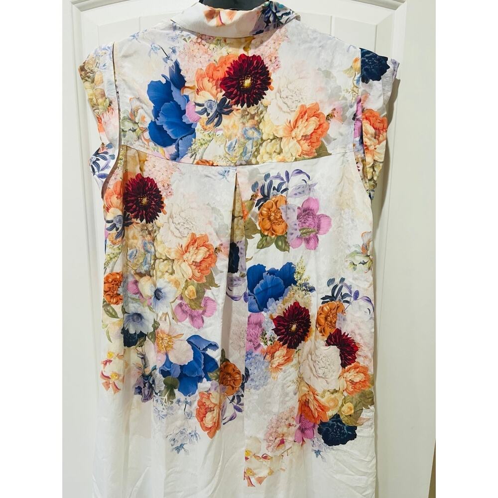 NWT❤️Anthro Maeve Floral High-Low Shirt Dress szM - Picture 10 of 11
